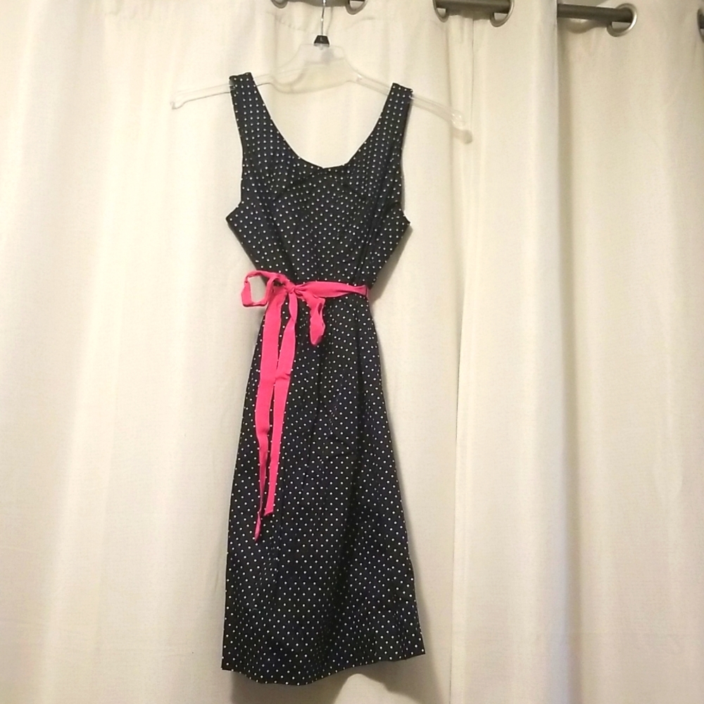 NWT Motherhood maternity black and white polka dot sleeveless dress - brand new